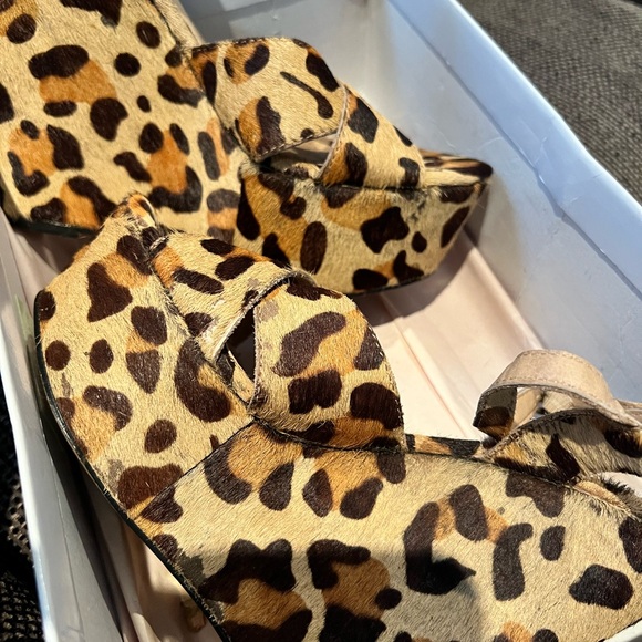 Steve Madden pony hair leopard-print wedges - Picture 6 of 8